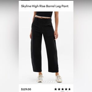 Athleta Skyline High Rise Barrel Leg Pant - Black